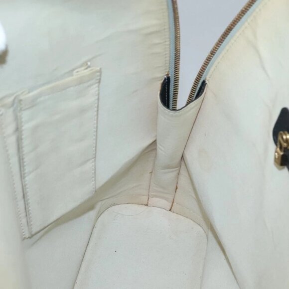 LOUIS VUITTON Monogram Mini Alma Haut Hand Bag Blue M92202 LV Auth 140886 - Picture 12 of 16